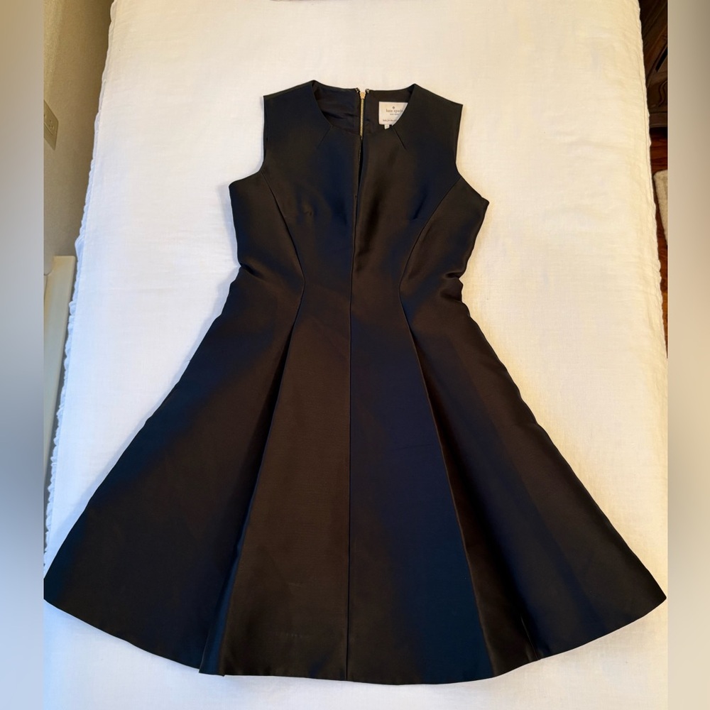 Kate Spade Black Fit and Flare Dress with Gold Zipper